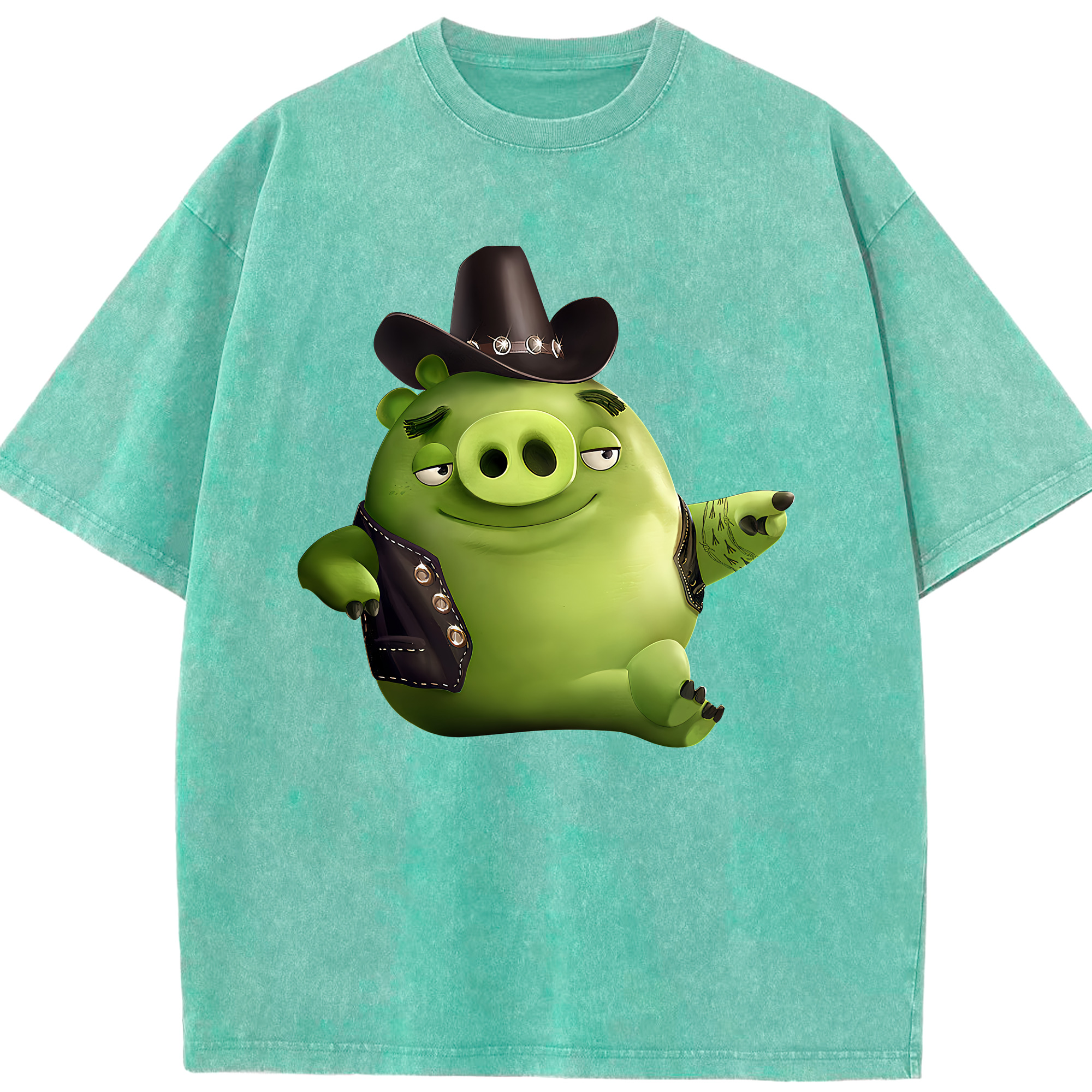 （画像用） Angry Birds アングリーバード 綿100% ヴィンテージ風 半袖Tシャツ（フロントプリント）